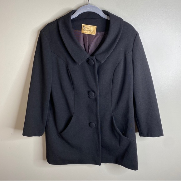 VINTAGE 60s LBD with Overcoat Bundle Black - Picture 5 of 16